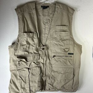 Royal Robbins Khaki Outdoor Fishing Hiking Explorer Contractor Vest Sz XL photo